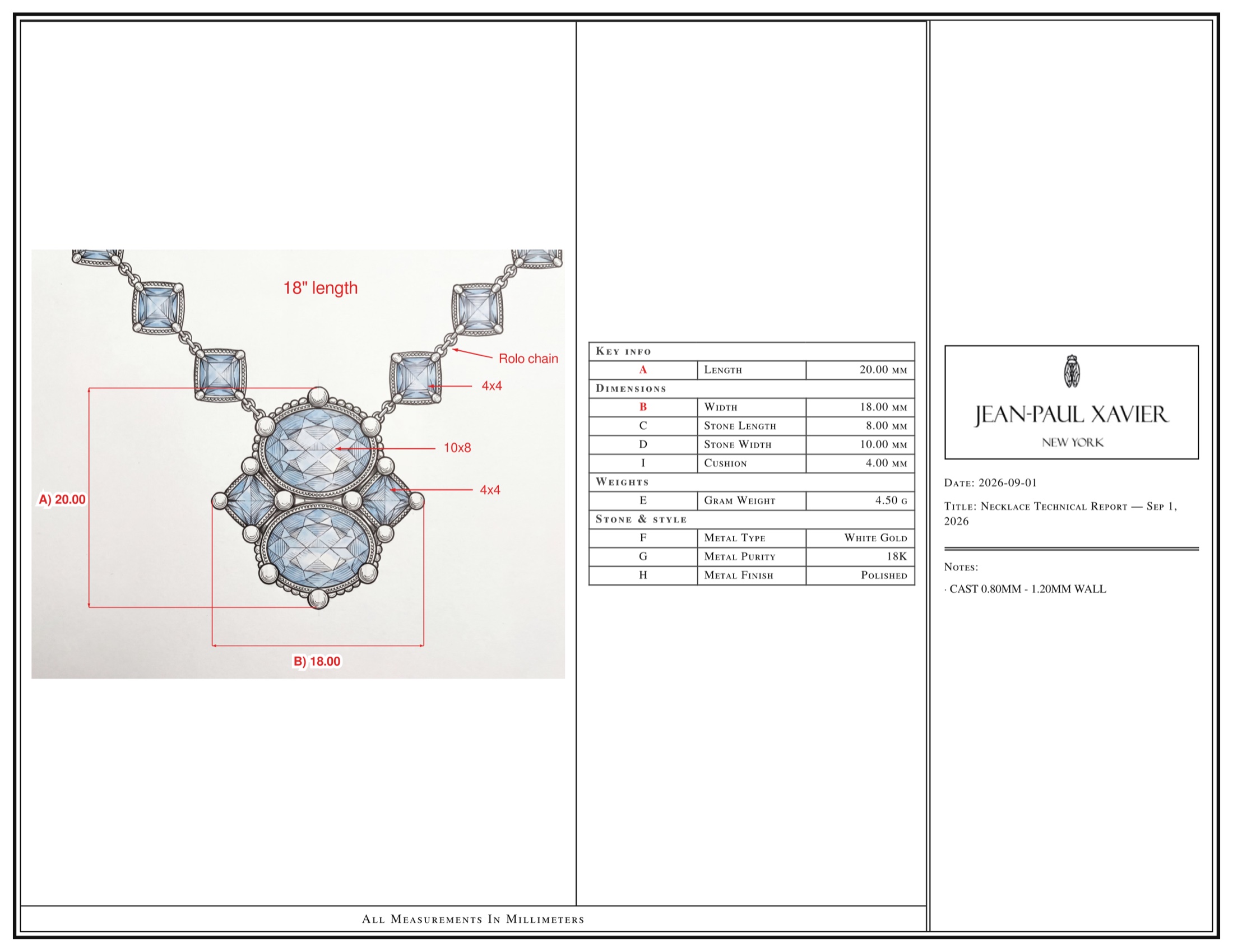 Necklace technical report